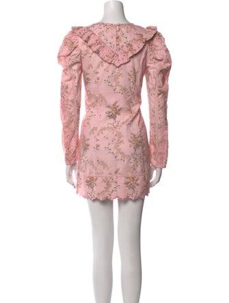LoveShackFancy Floral Print Mini Dress