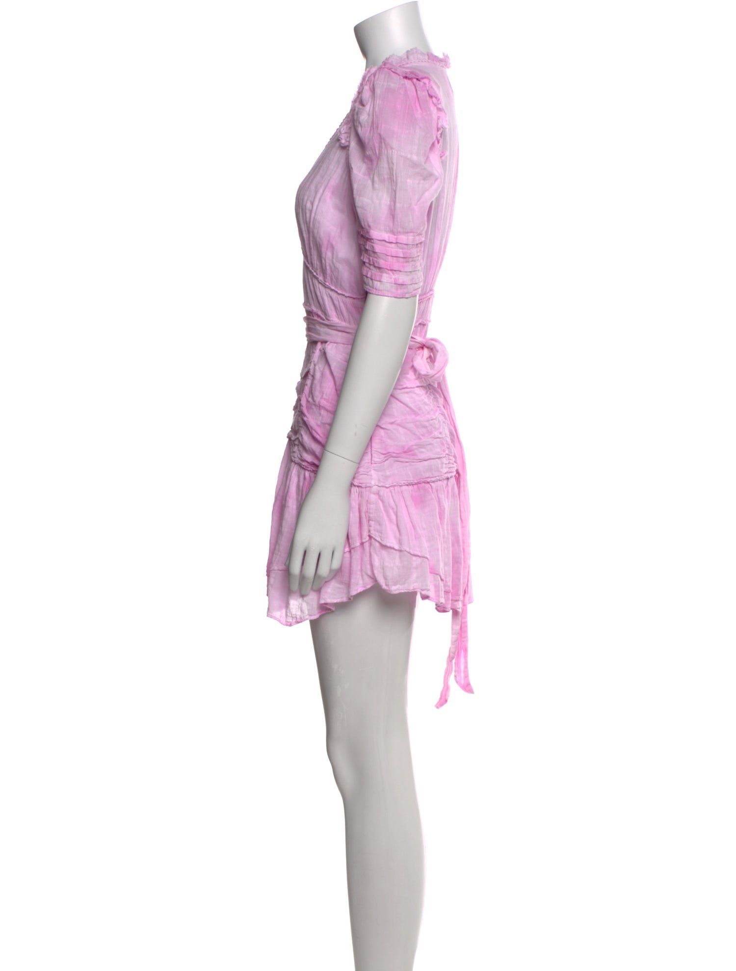 LoveShackFancy V-Neck Mini Dress