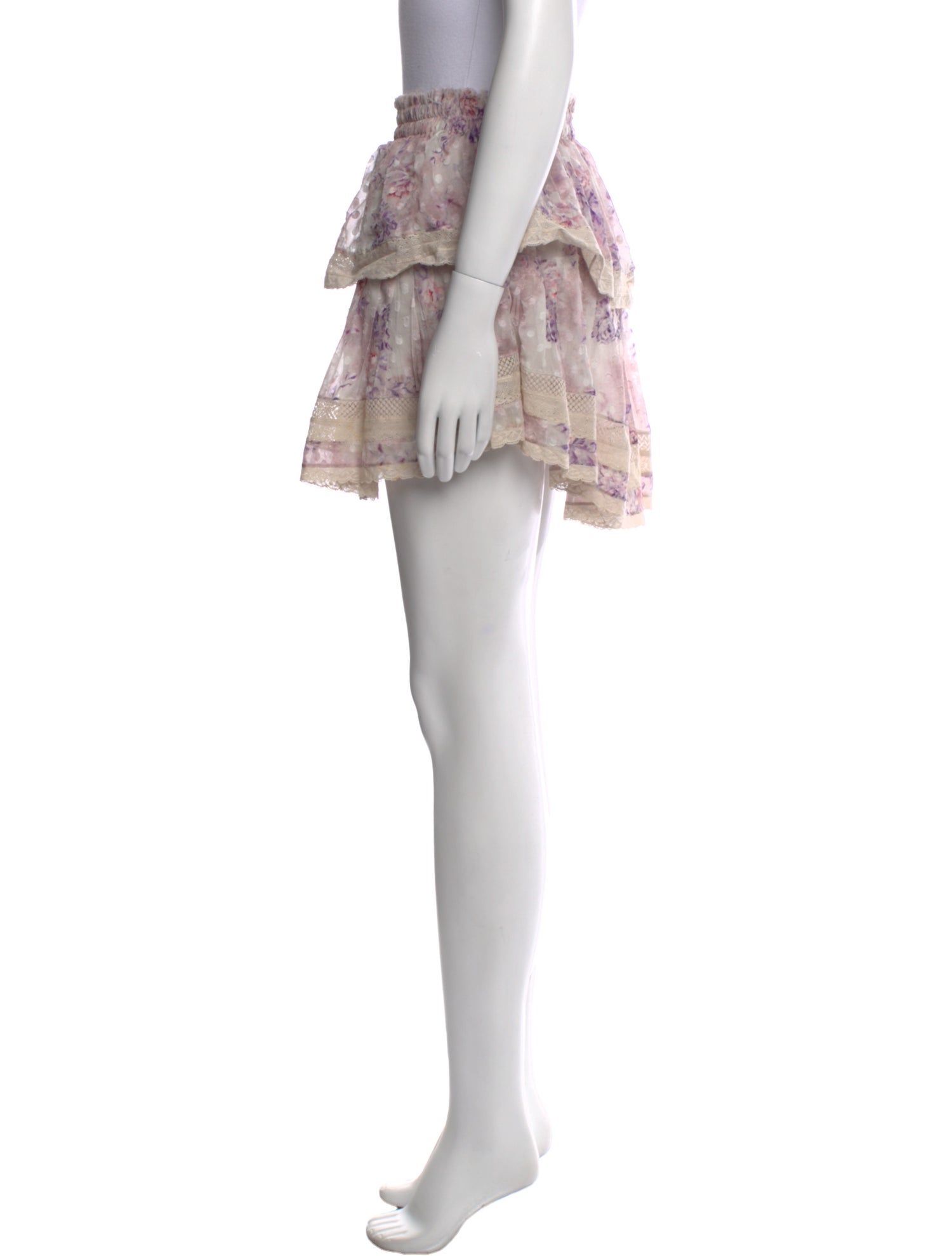 LoveShackFancy Silk Mini Skirt