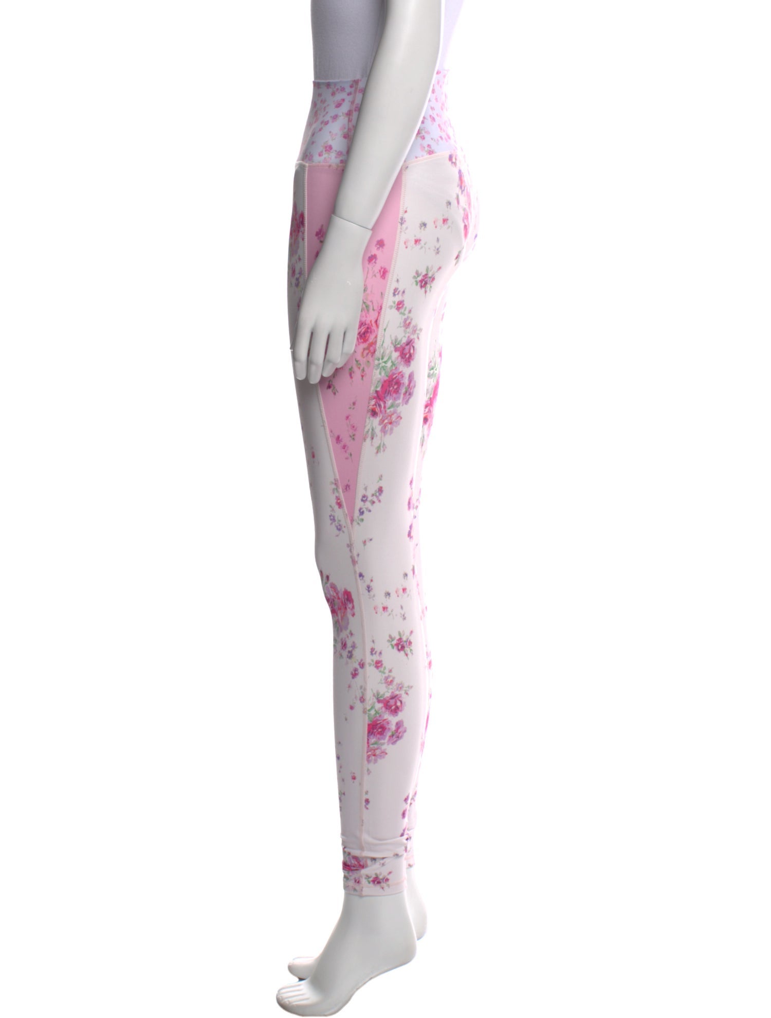 LoveShackFancy Floral Print Skinny Leg Pants