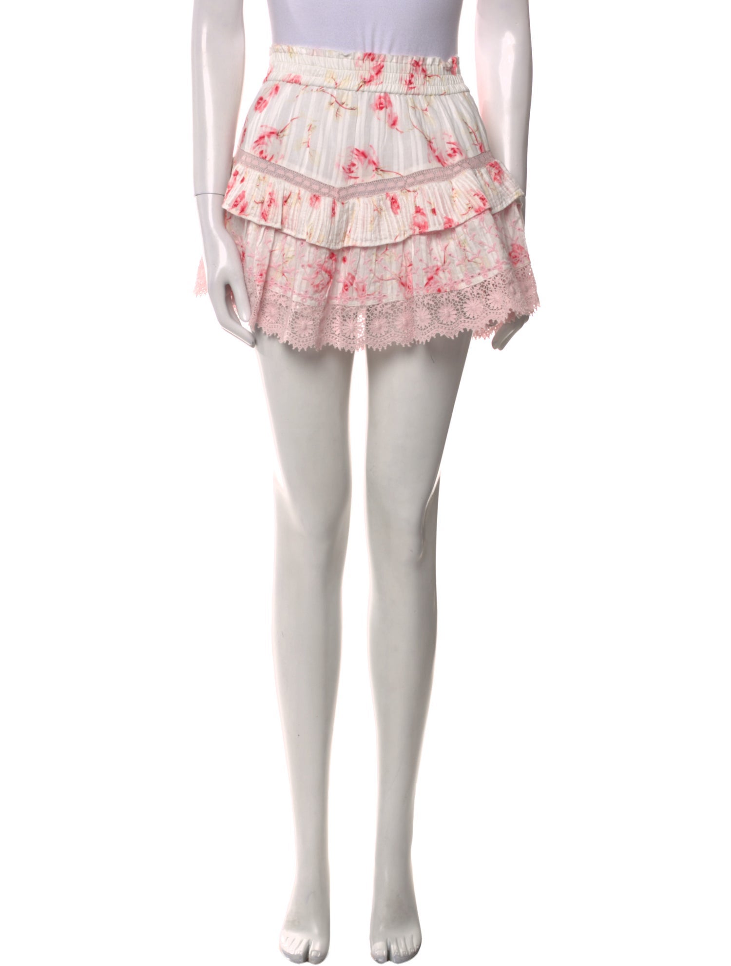 LoveShackFancy Printed Mini Skirt