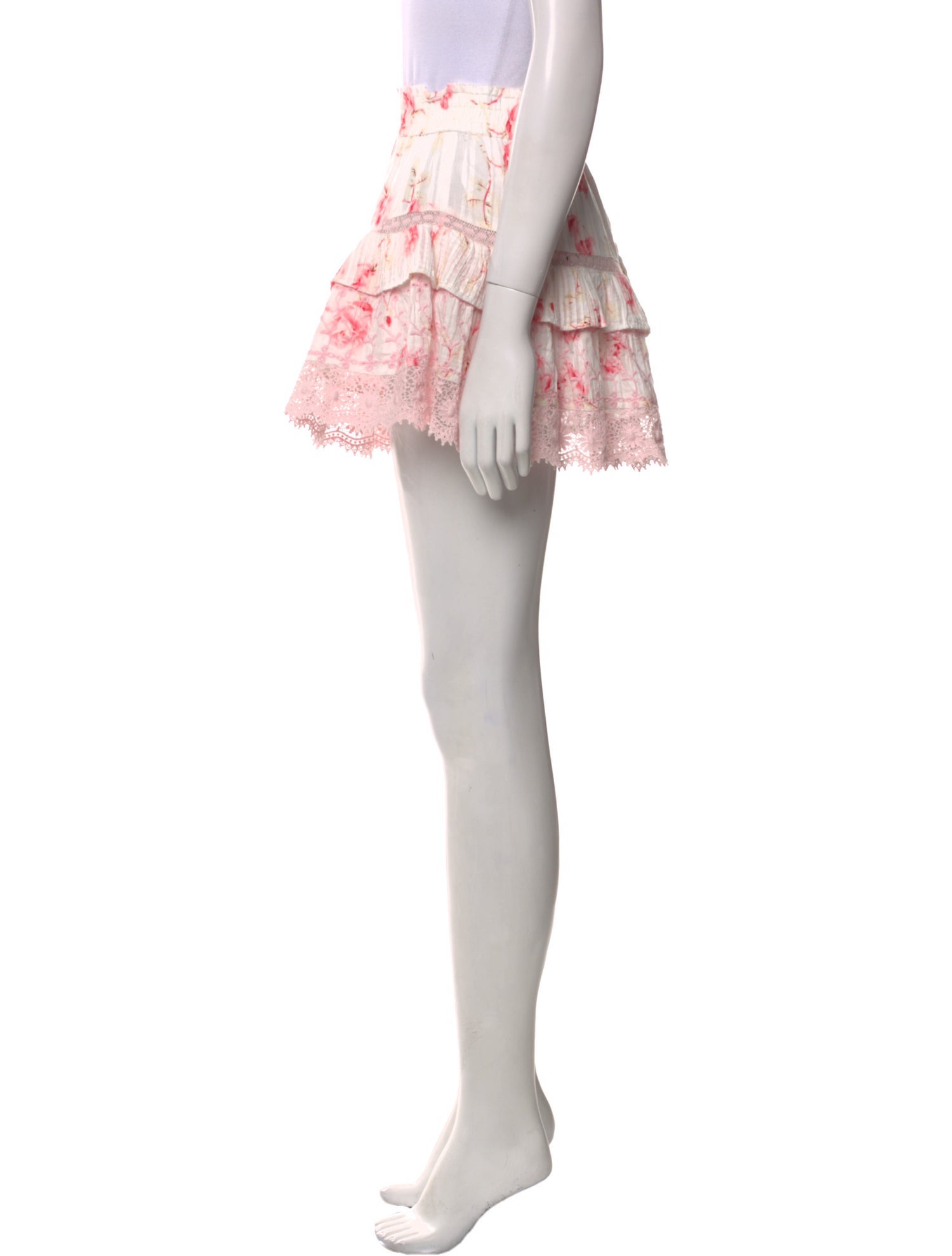 LoveShackFancy Printed Mini Skirt