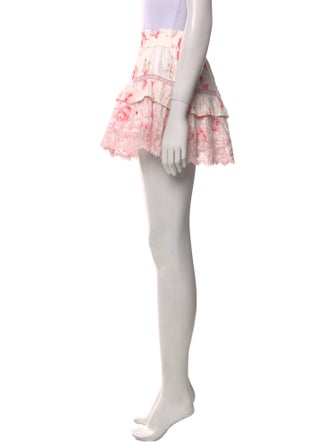 LoveShackFancy Printed Mini Skirt