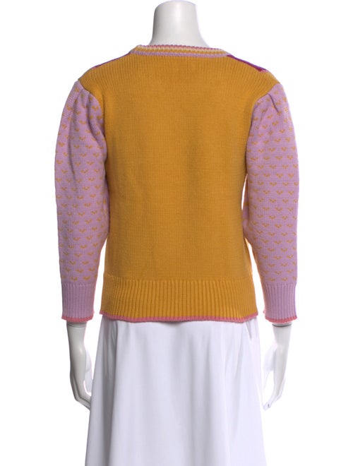 LoveShackFancy Printed Scoop Neck Sweater