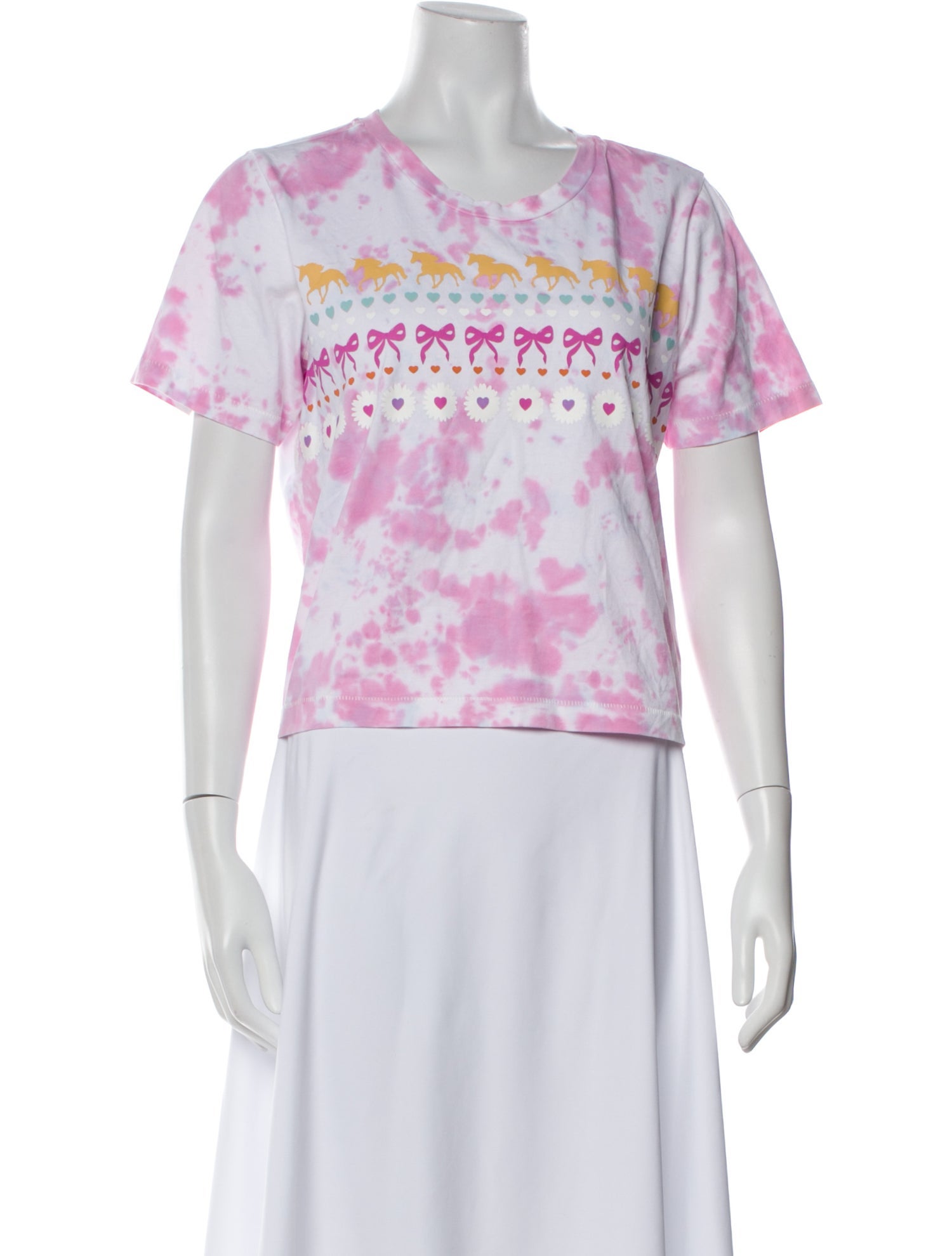 LoveShackFancy Tie-Dye Print Scoop Neck T-Shirt