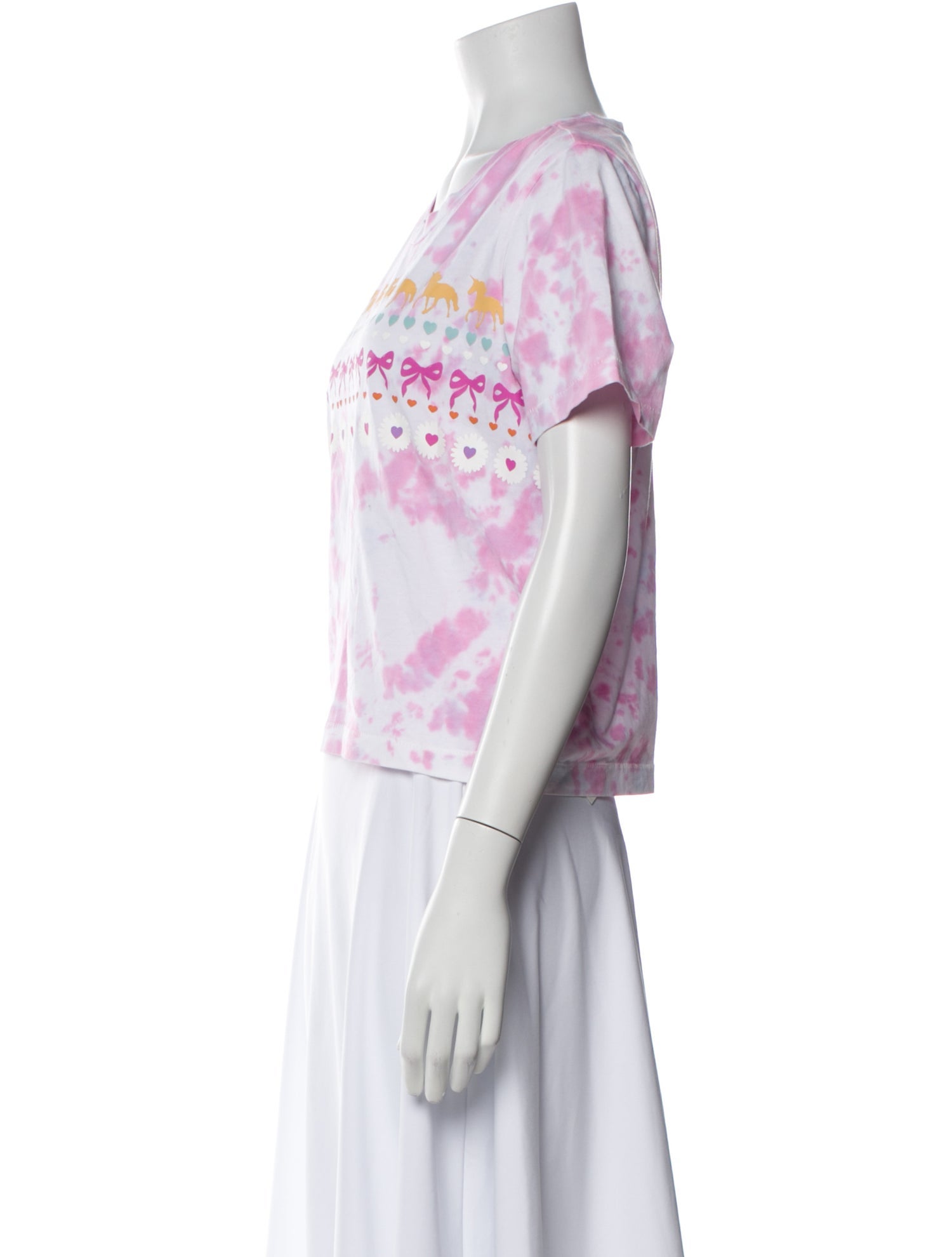 LoveShackFancy Tie-Dye Print Scoop Neck T-Shirt