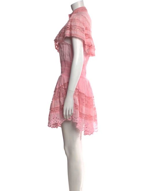 LoveShackFancy Mock Neck Mini Dress