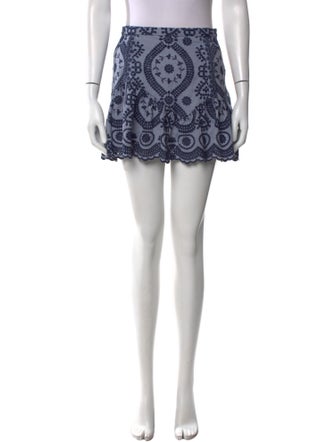 LoveShackFancy Lace Pattern Mini Skirt