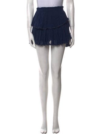 LoveShackFancy Raw-Edge Trim Mini Skirt