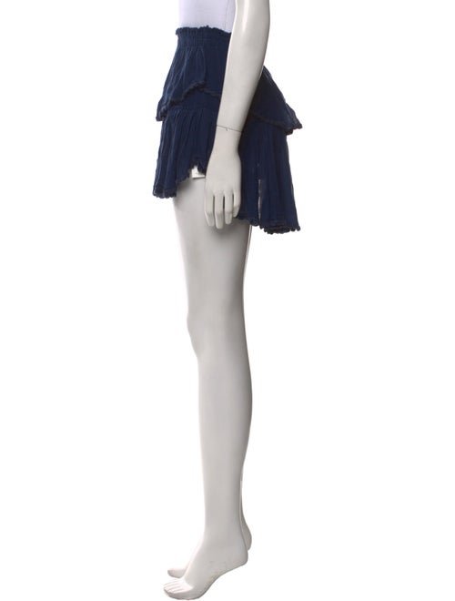 LoveShackFancy Raw-Edge Trim Mini Skirt