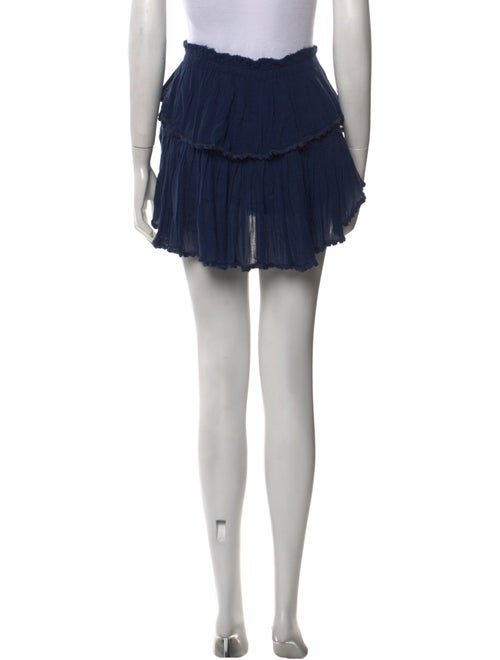 LoveShackFancy Raw-Edge Trim Mini Skirt