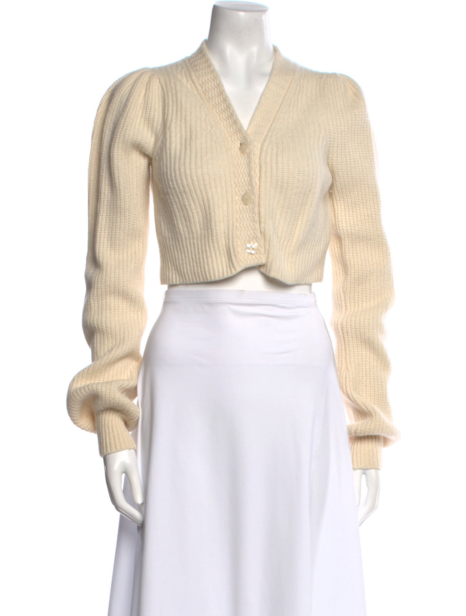 LoveShackFancy Wool V-Neck Sweater