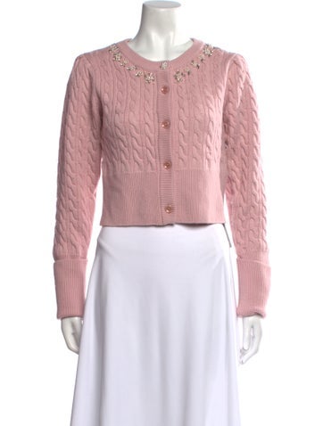 LoveShackFancy Knitwear Merino Wool Crew Neck Sweater S