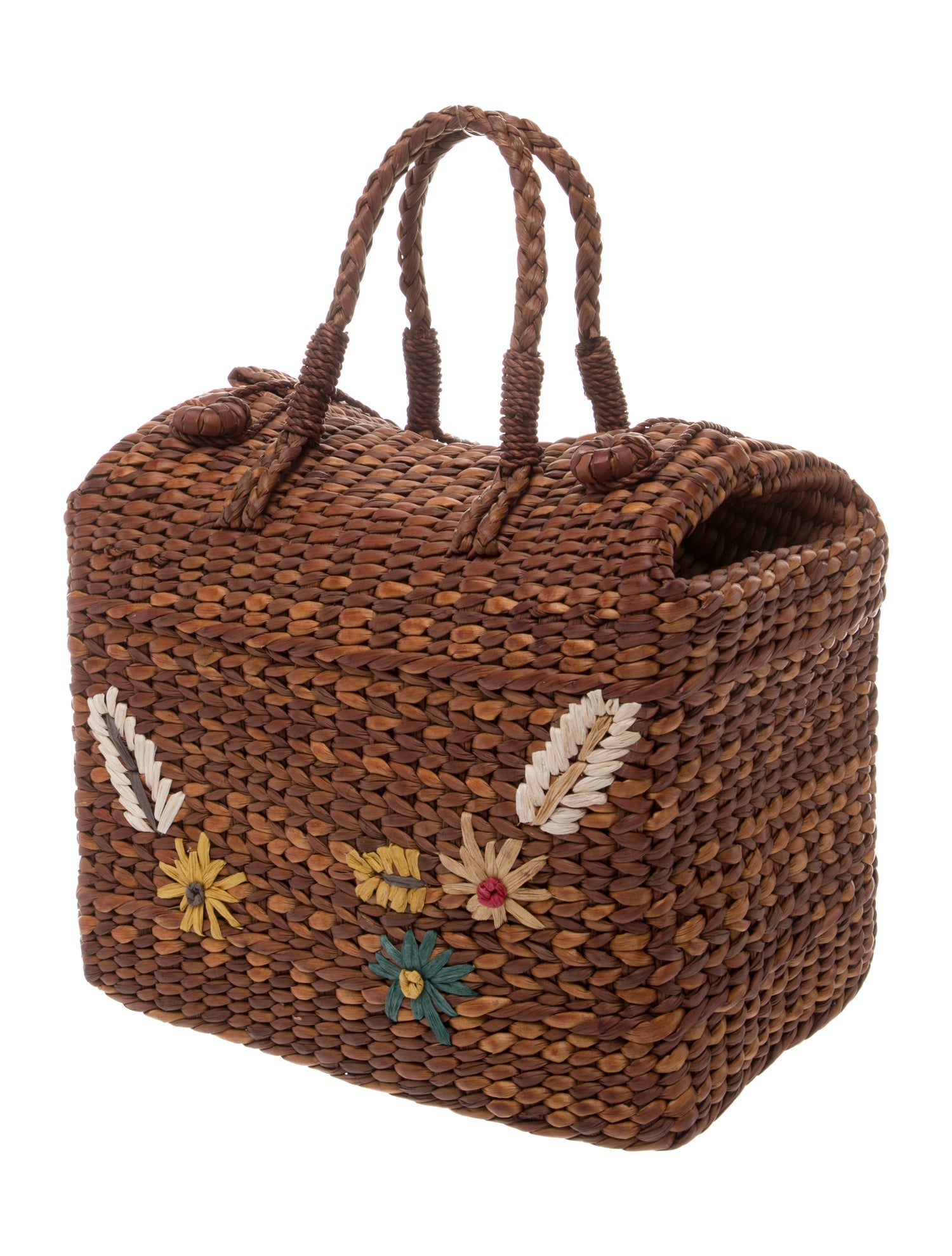 LoveShackFancy Wicker Top Handle Bag