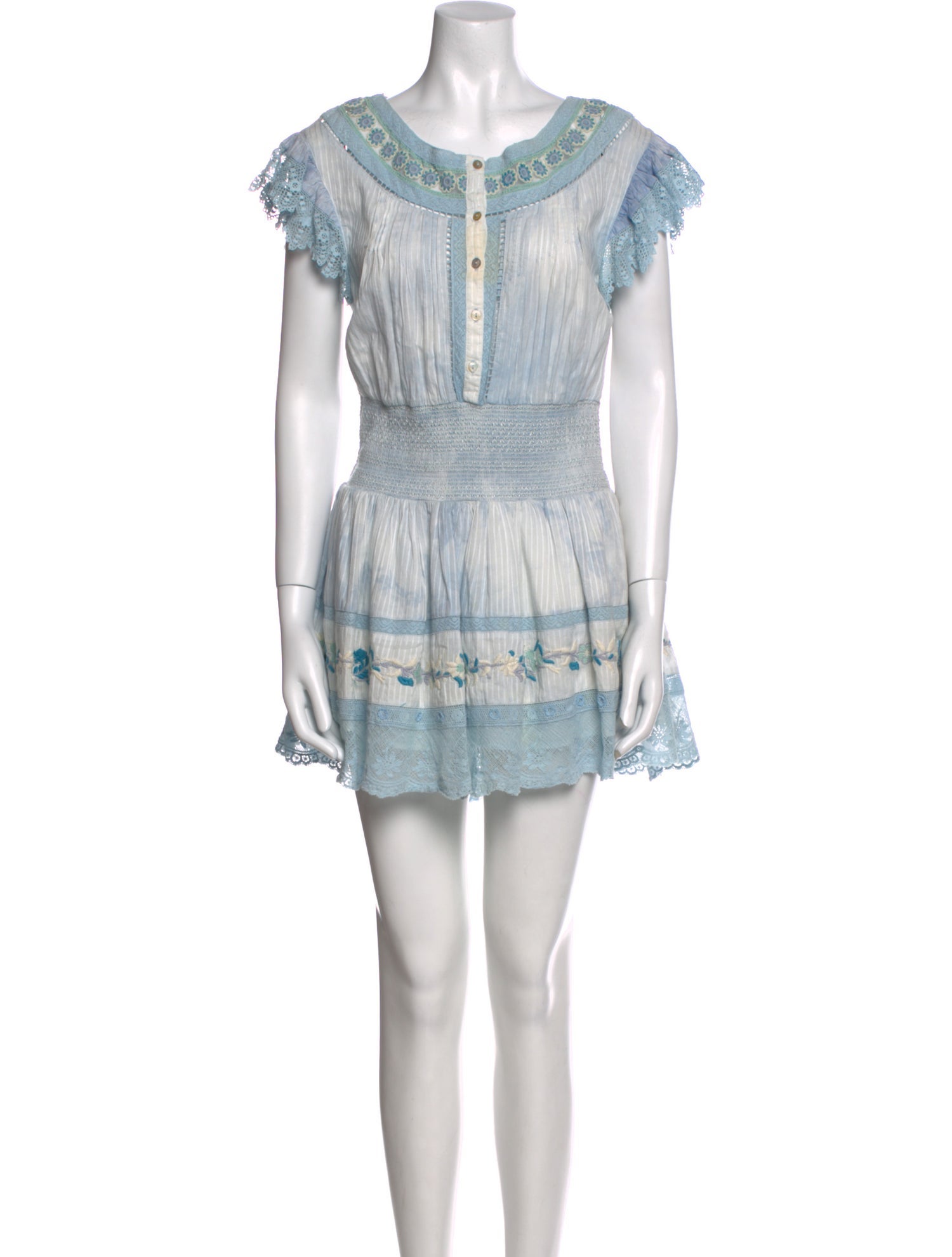 LoveShackFancy Striped Mini Dress