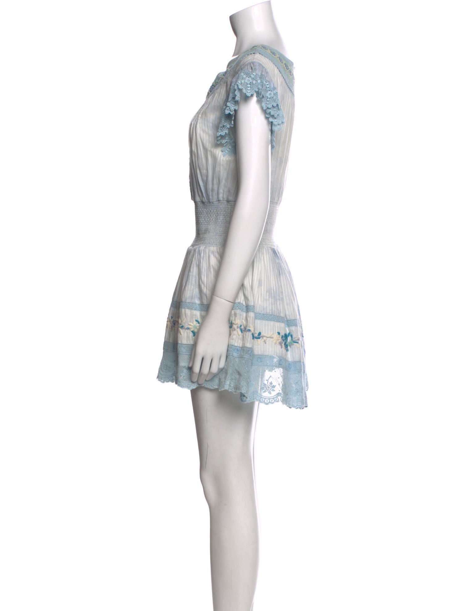 LoveShackFancy Striped Mini Dress