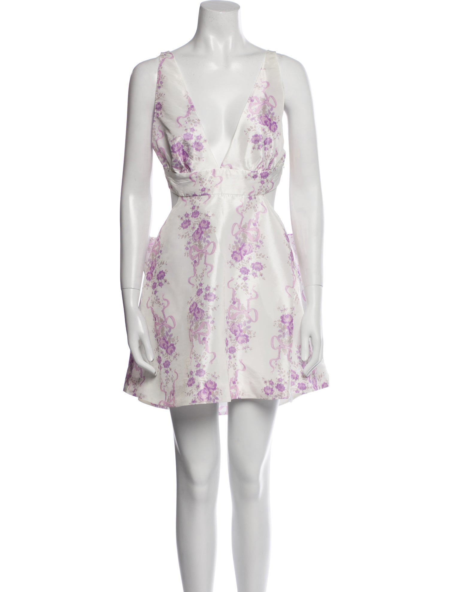 LoveShackFancy Floral Print Mini Dress