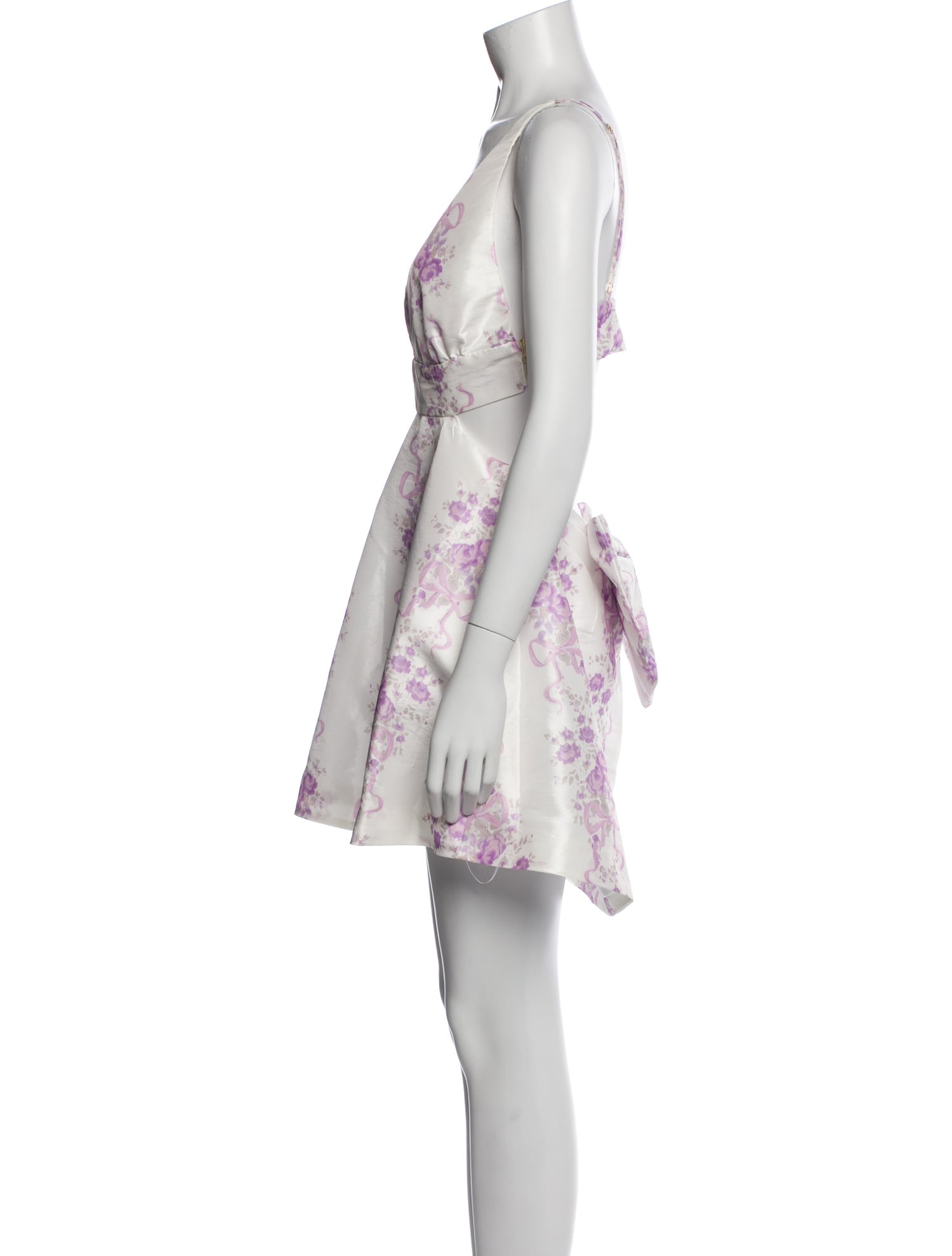 LoveShackFancy Floral Print Mini Dress