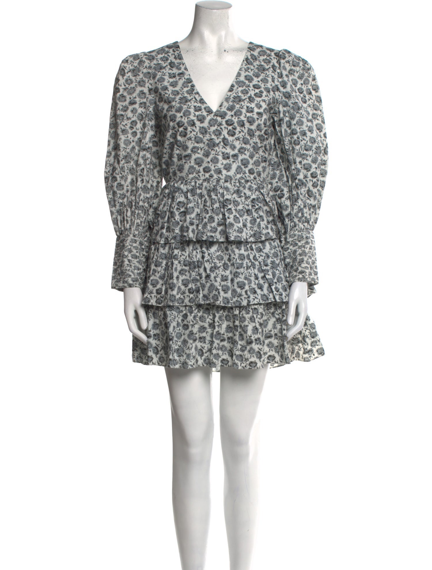 LoveShackFancy Floral Print Mini Dress