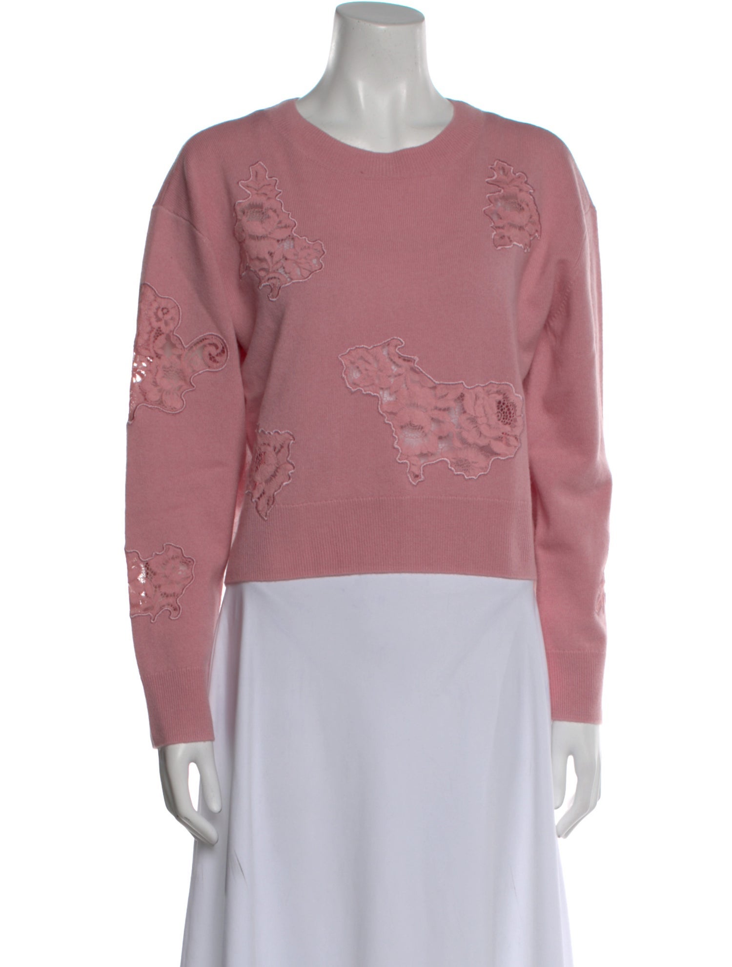 LoveShackFancy Wool Crew Neck Sweater