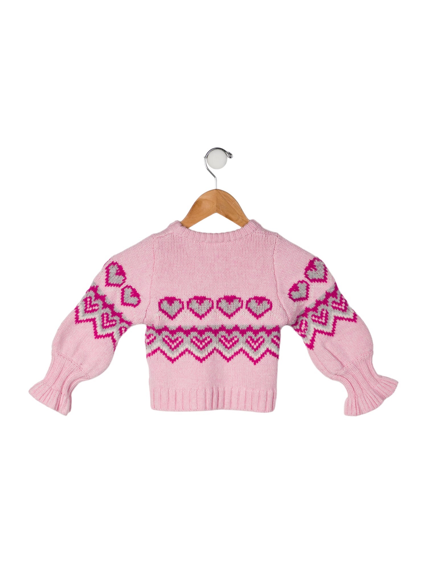 LoveShackFancy Toddler Girls' Patterned Woven Sweater