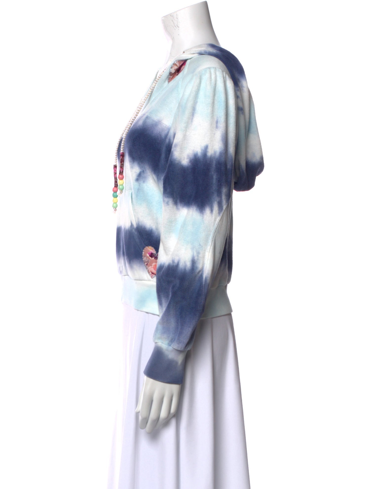 LoveShackFancy Tie-Dye Print V-Neck Blouse