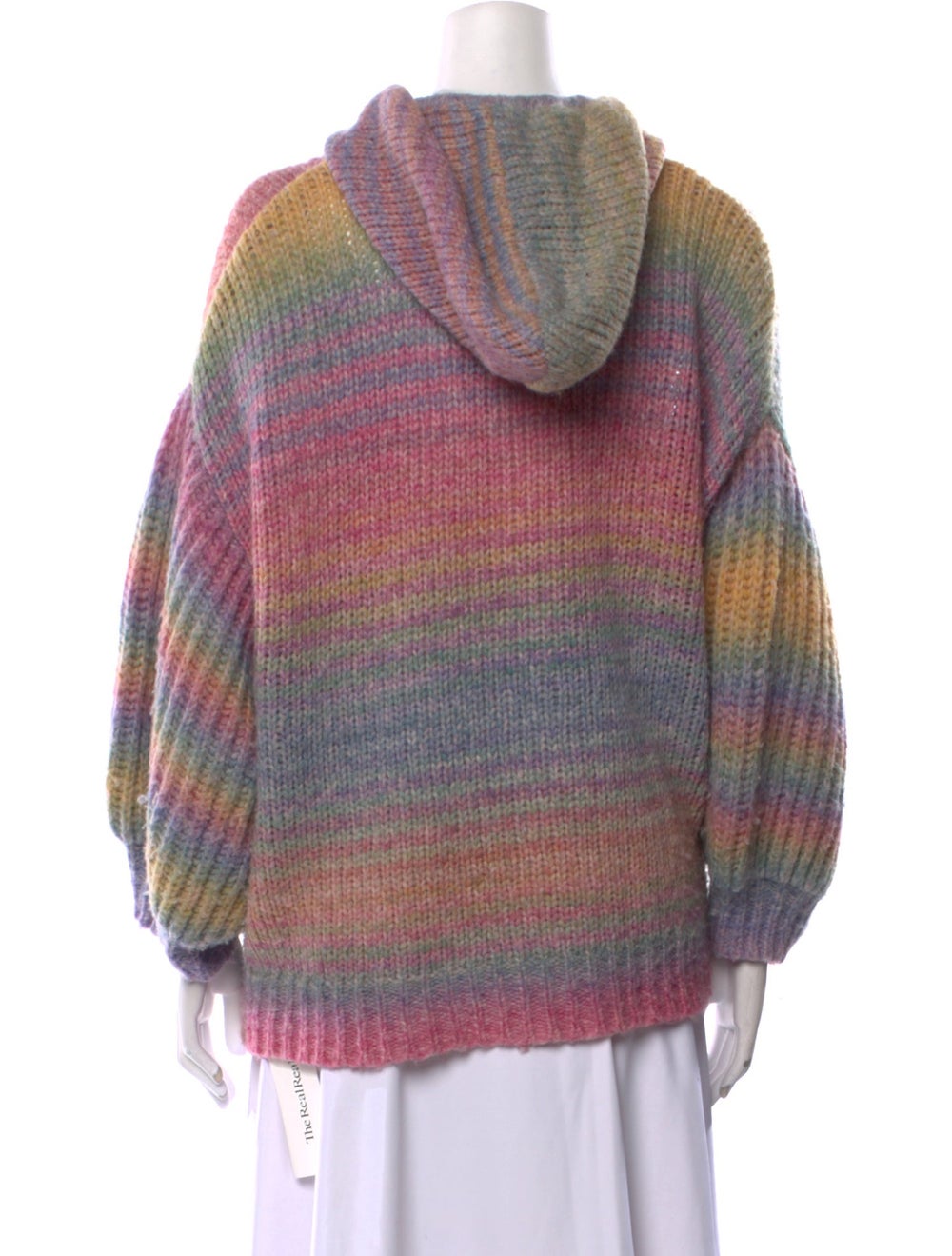 LoveShackFancy Alpaca Pullover Purple Printed Cro… - image 3