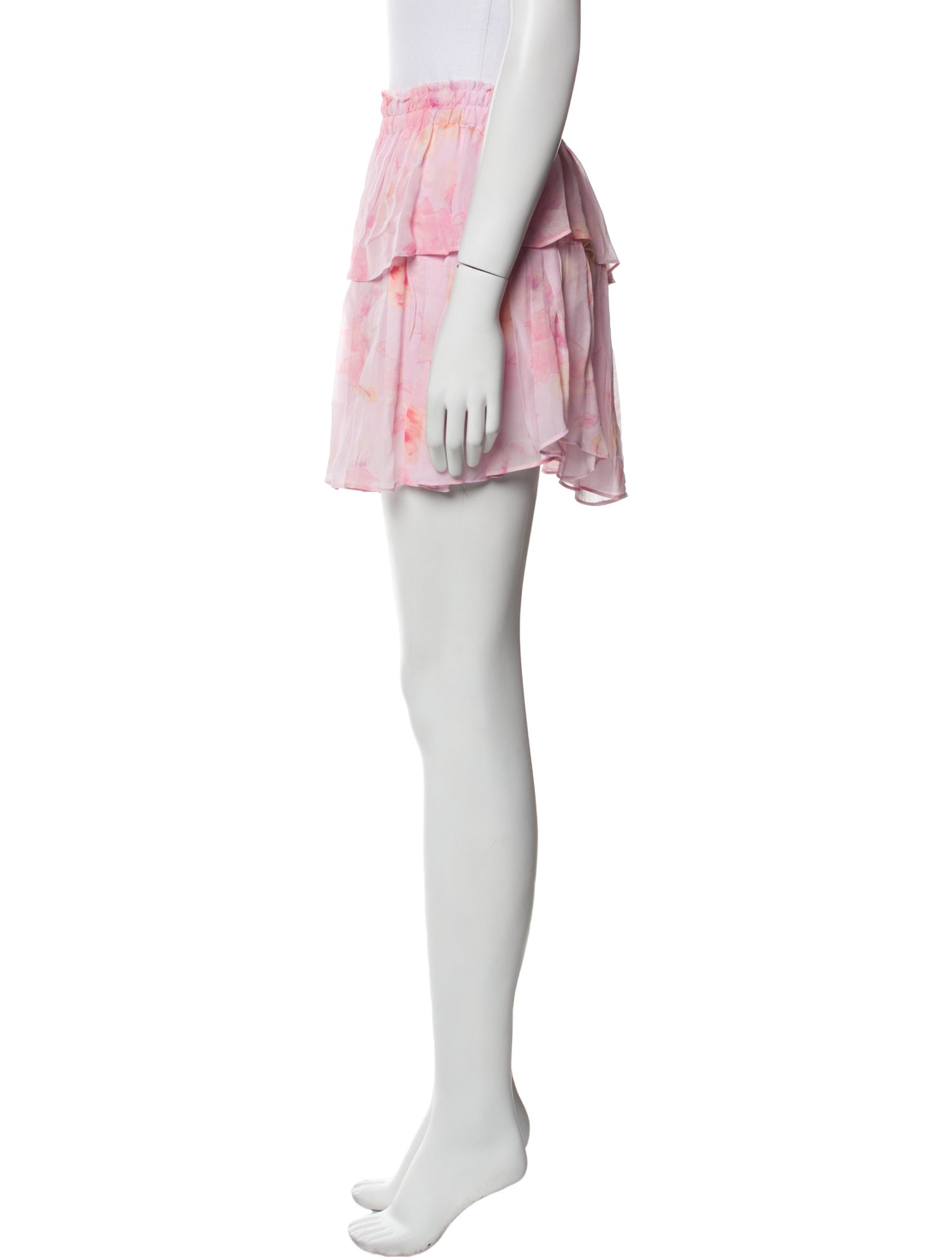 LoveShackFancy Floral Print Mini Skirt