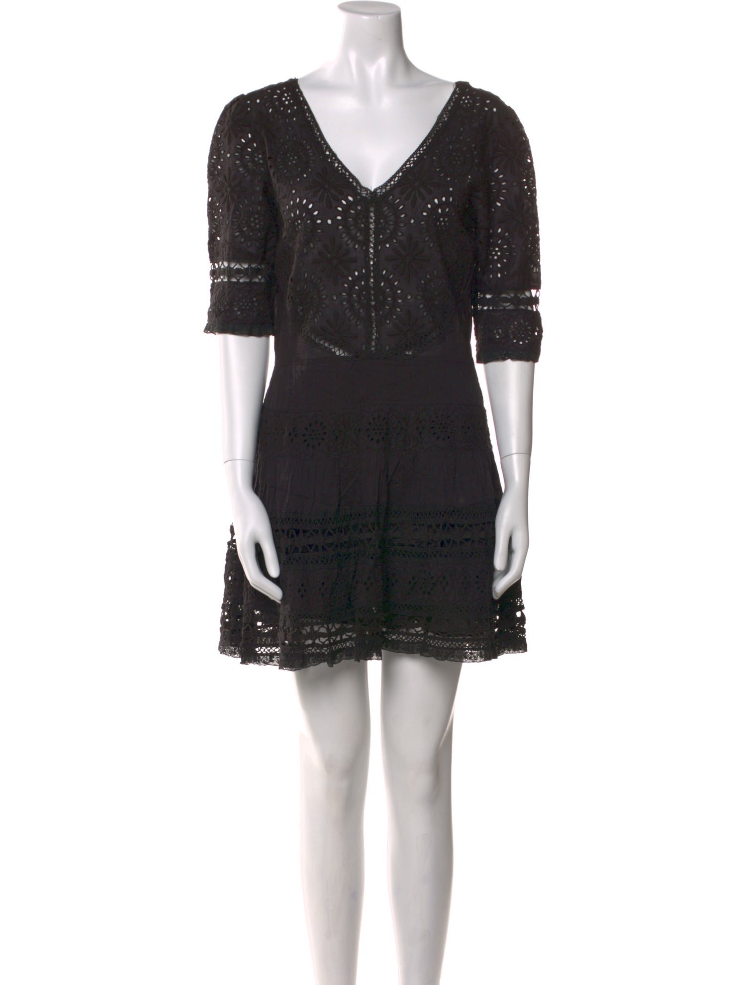 LoveShackFancy Lace Pattern Mini Dress