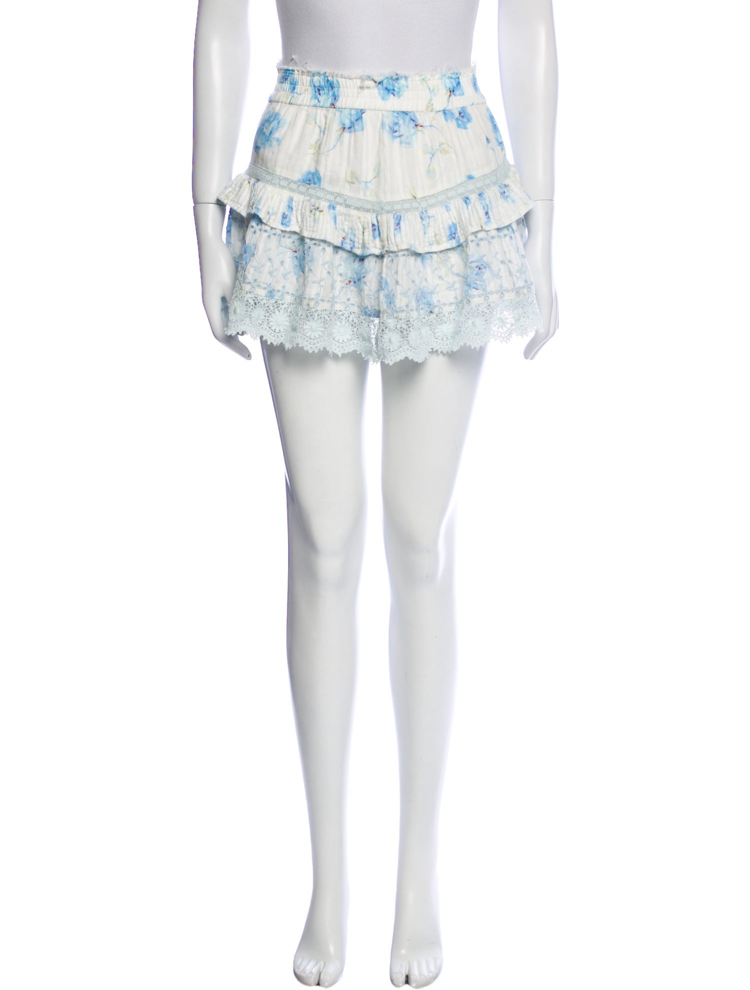 LoveShackFancy Tie-Dye Print Mini Skirt