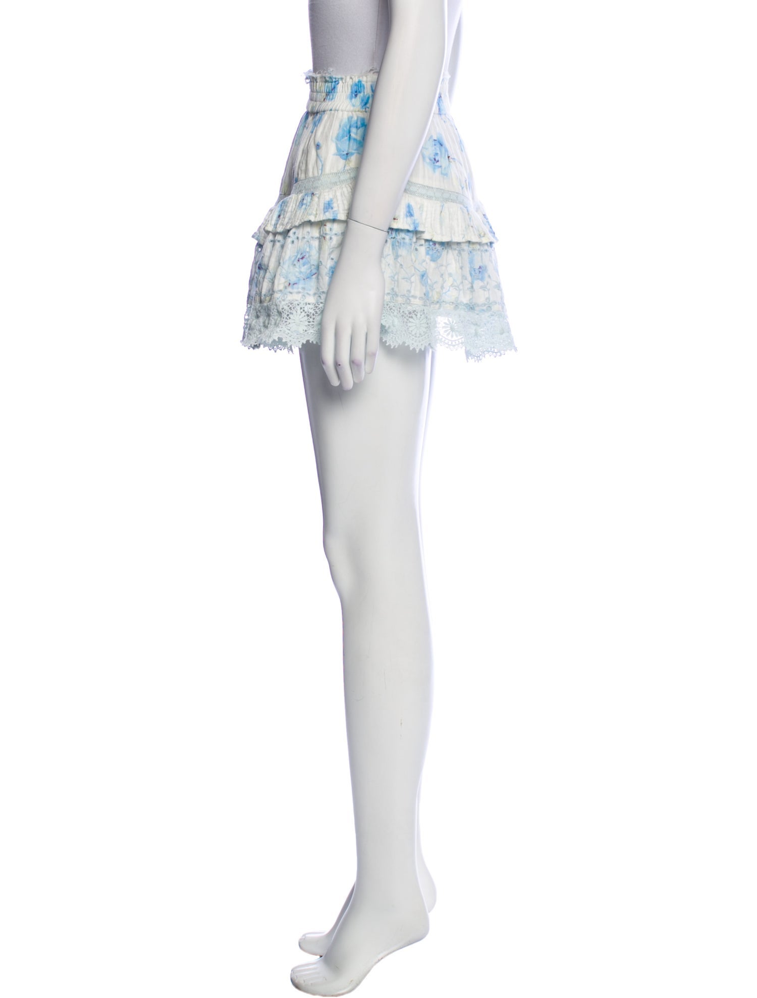 LoveShackFancy Tie-Dye Print Mini Skirt