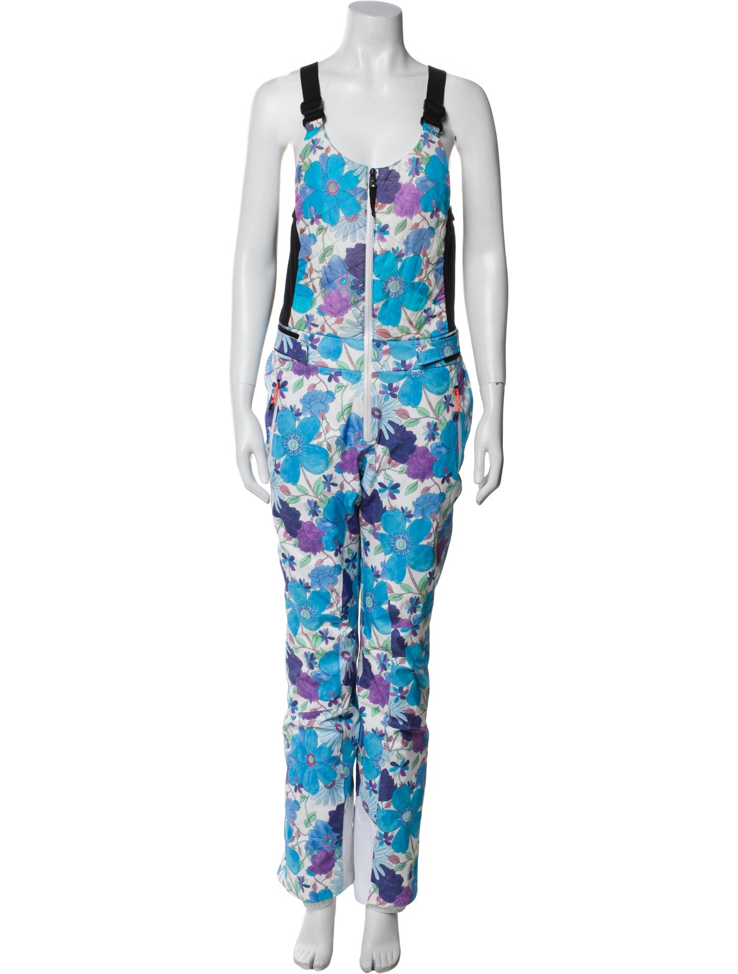 LoveShackFancy Floral Print V-Neck Jumpsuit