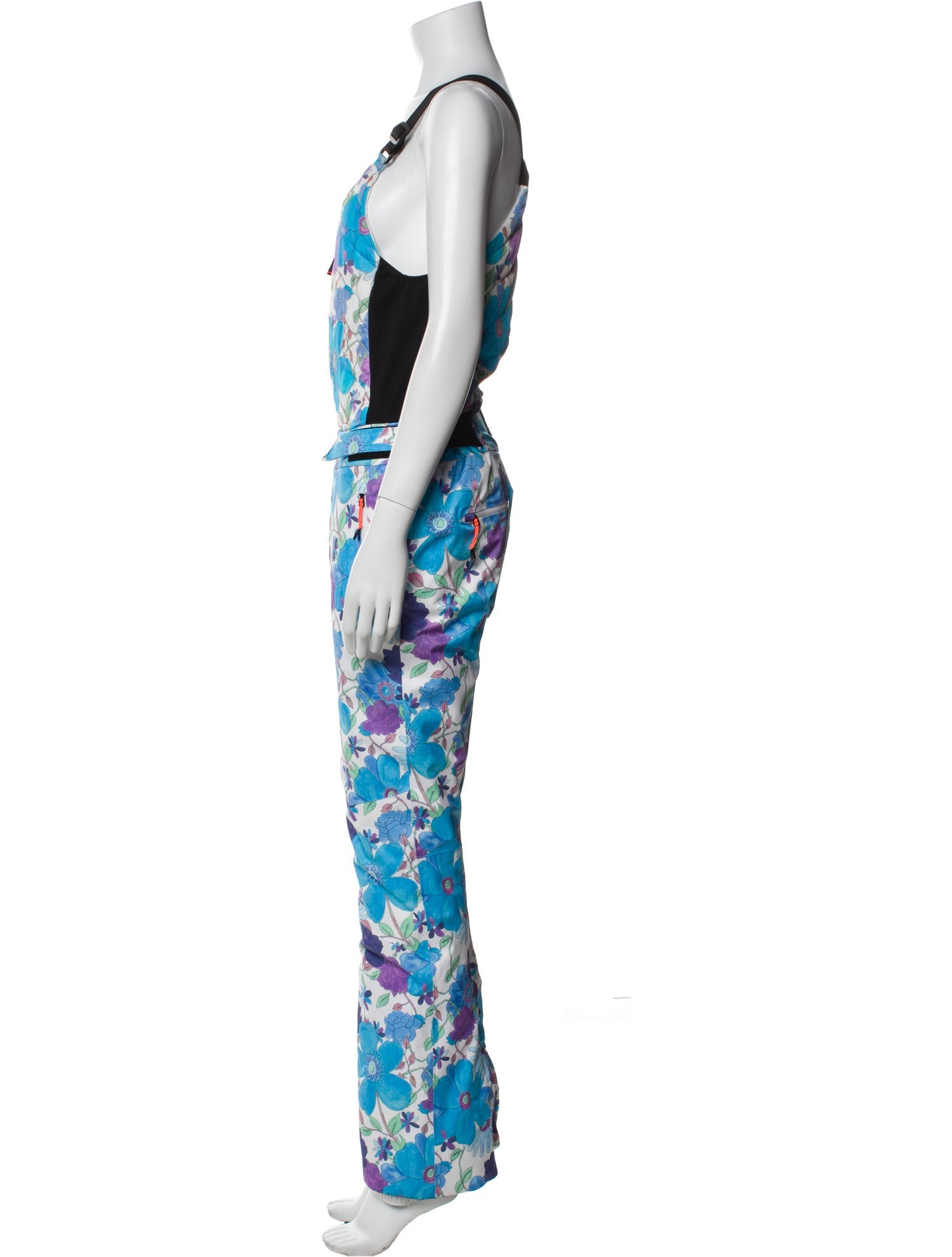 LoveShackFancy Floral Print V-Neck Jumpsuit
