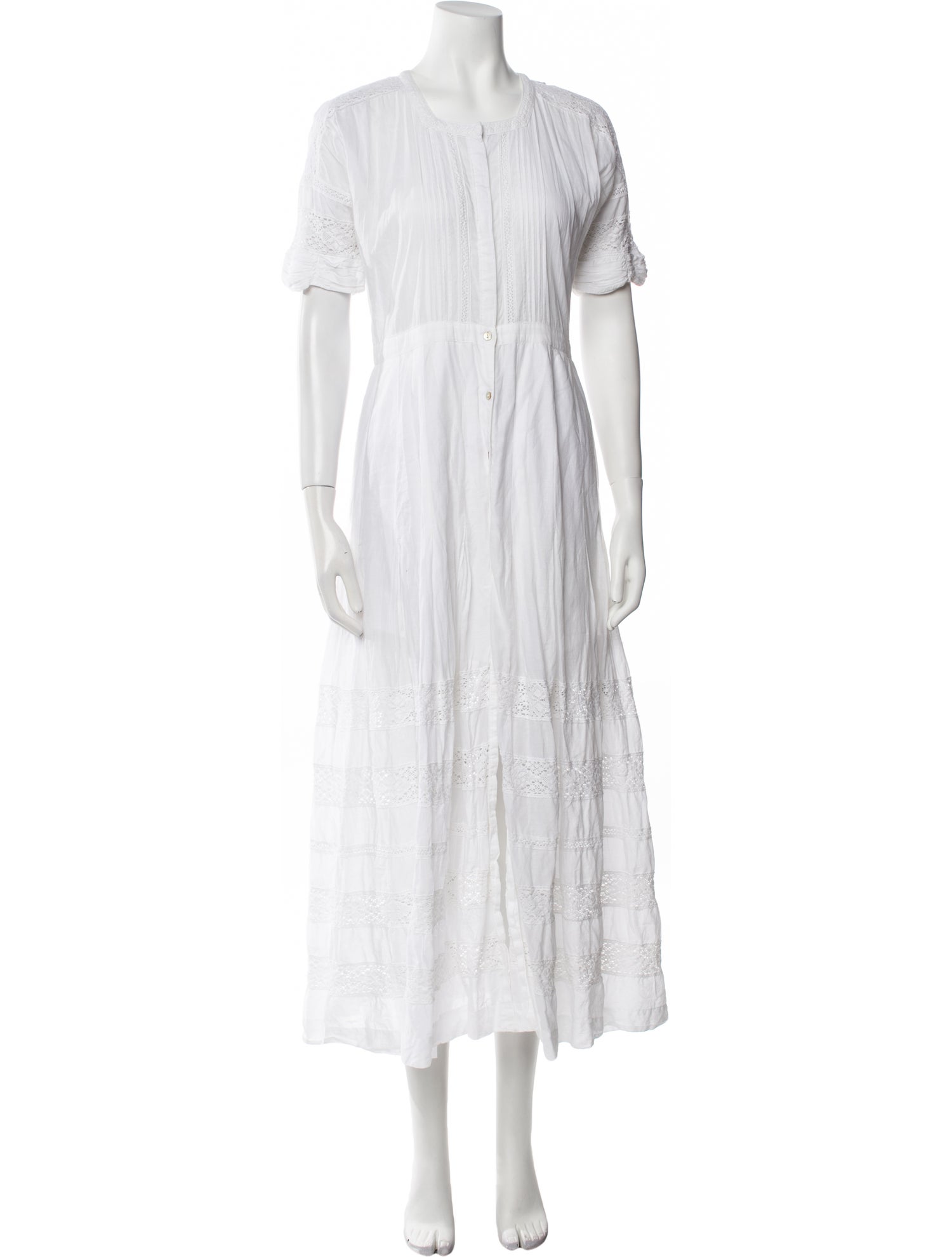 LoveShackFancy Square Neckline Long Dress