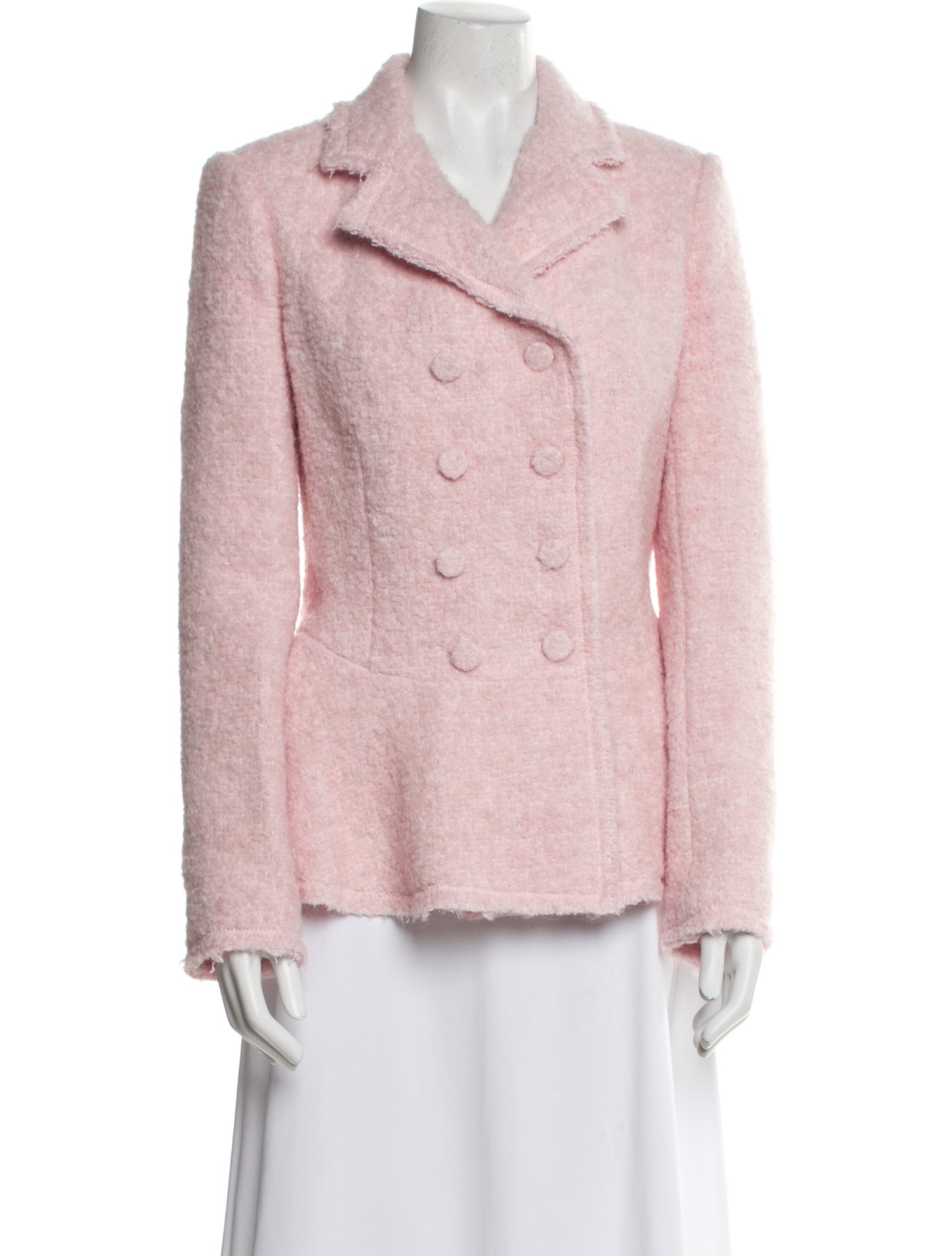 LoveShackFancy Tweed Pattern Faux Fur Jacket w/ Tags