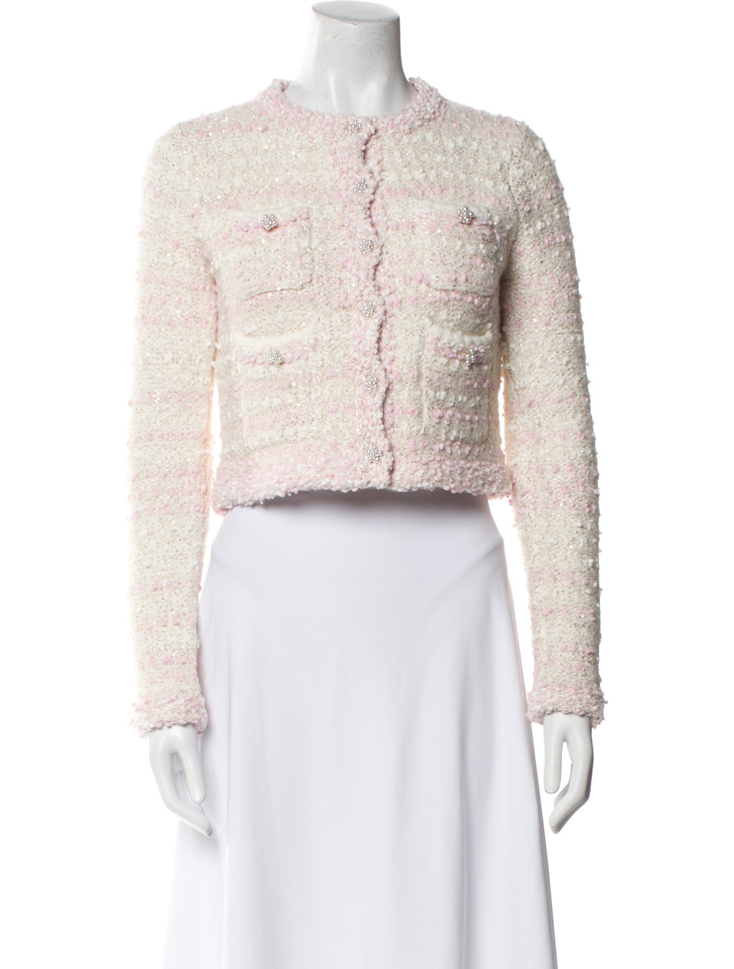 LoveShackFancy Tweed Tweed Pattern Evening Jacket