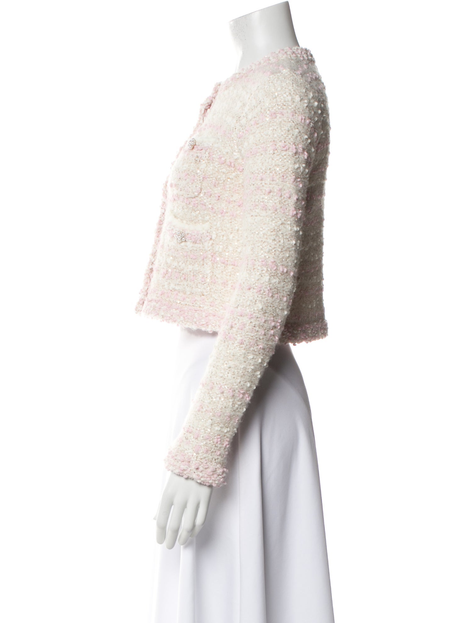 LoveShackFancy Tweed Tweed Pattern Evening Jacket