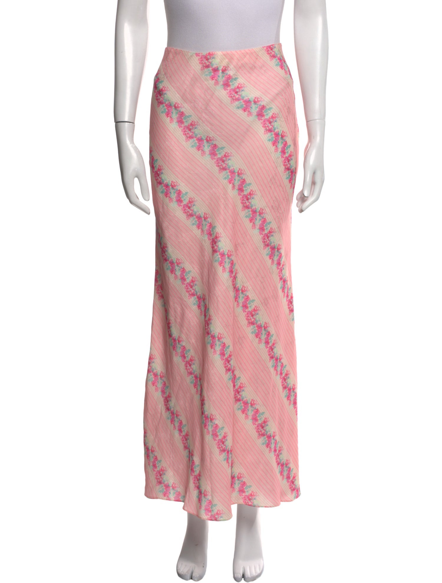 LoveShackFancy Striped Midi Length Skirt