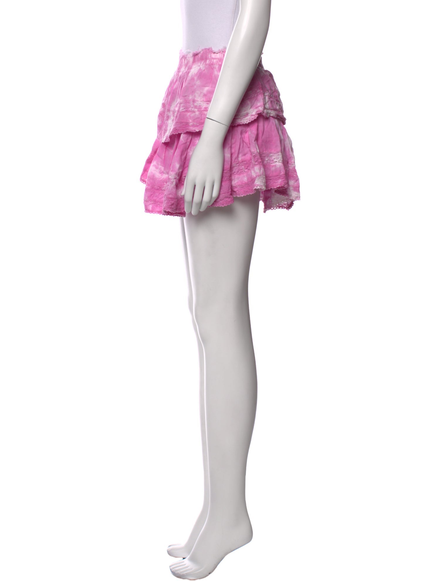 LoveShackFancy Tie-Dye Print Mini Skirt