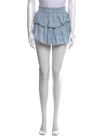 LoveShackFancy Printed Mini Skirt