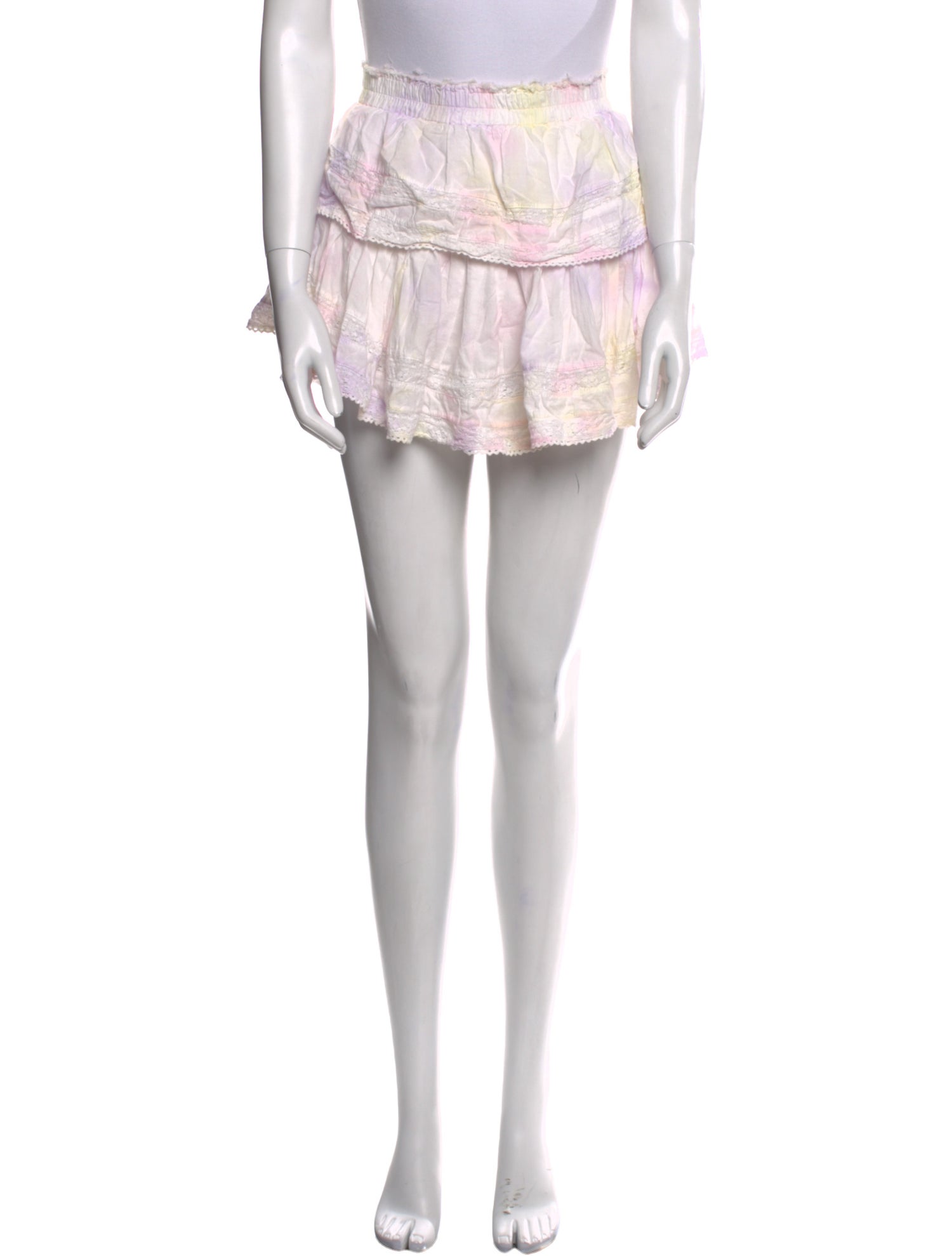 LoveShackFancy Tie-Dye Print Mini Skirt