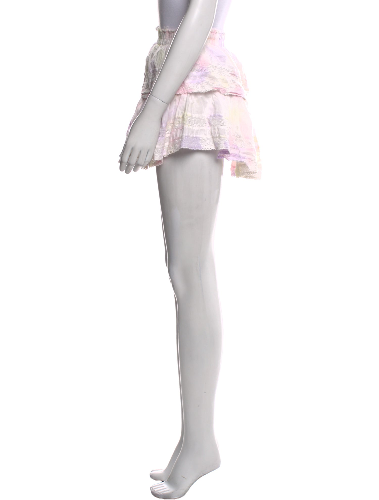 LoveShackFancy Tie-Dye Print Mini Skirt