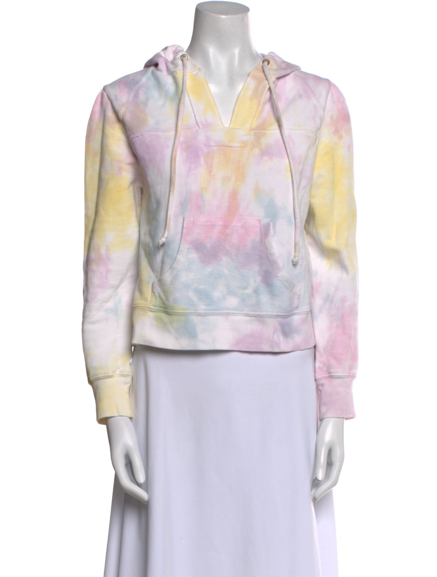 LoveShackFancy Tie-Dye Print V-Neck Blouse