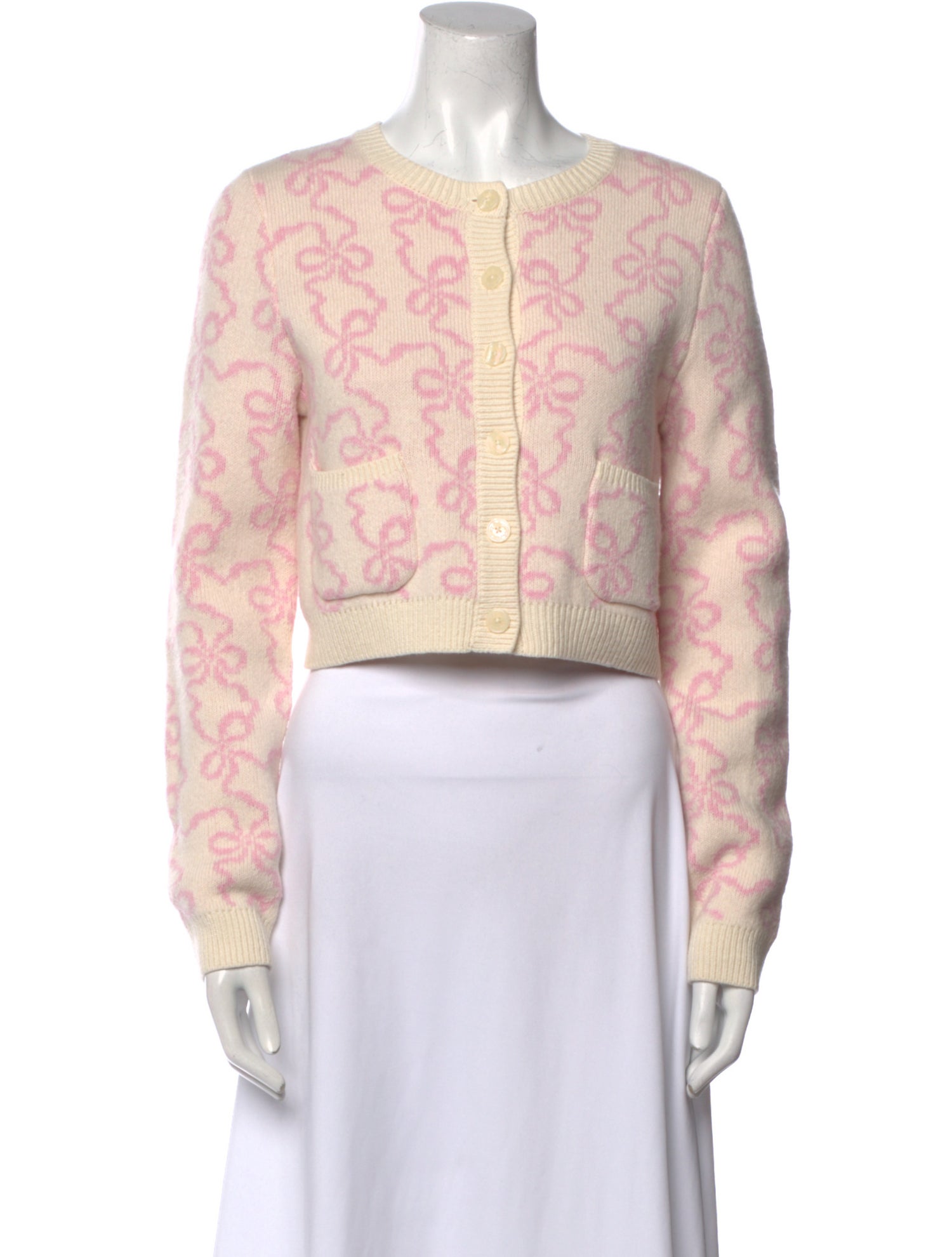 LoveShackFancy Printed Crew Neck Sweater