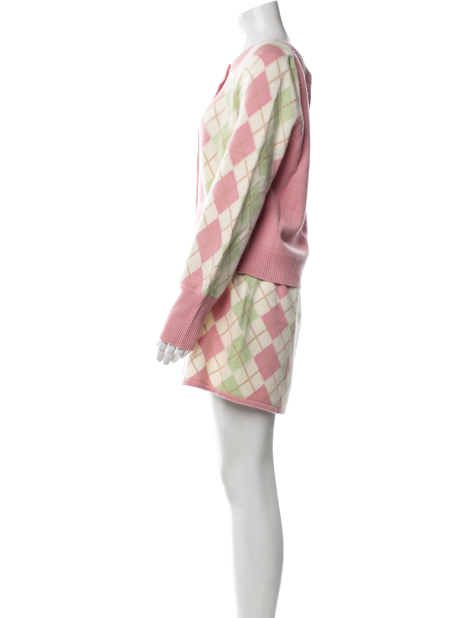 LoveShackFancy Wool Plaid Print Skirt Suit w/ Tags