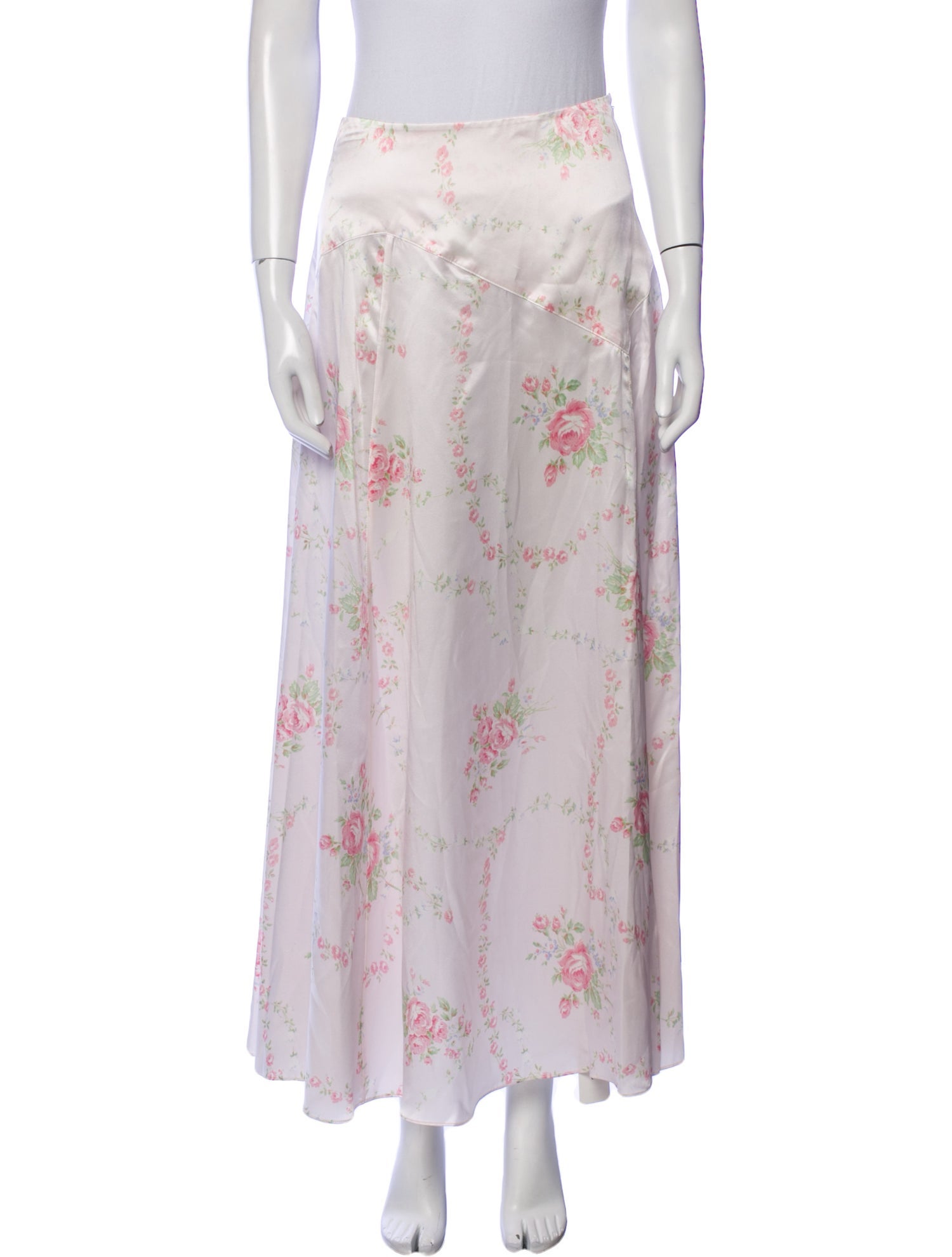 LoveShackFancy Silk Midi Length Skirt w/ Tags