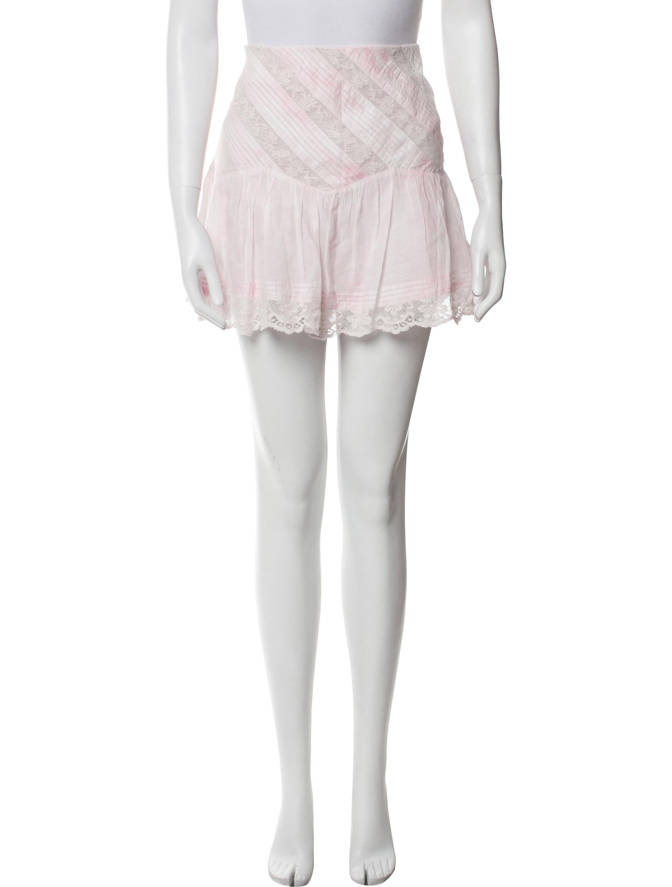 LoveShackFancy Printed Mini Skirt