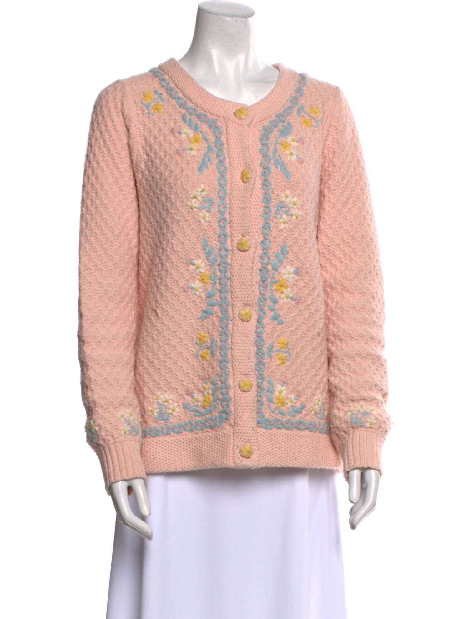 LoveShackFancy Patterned Scoop Neck Sweater