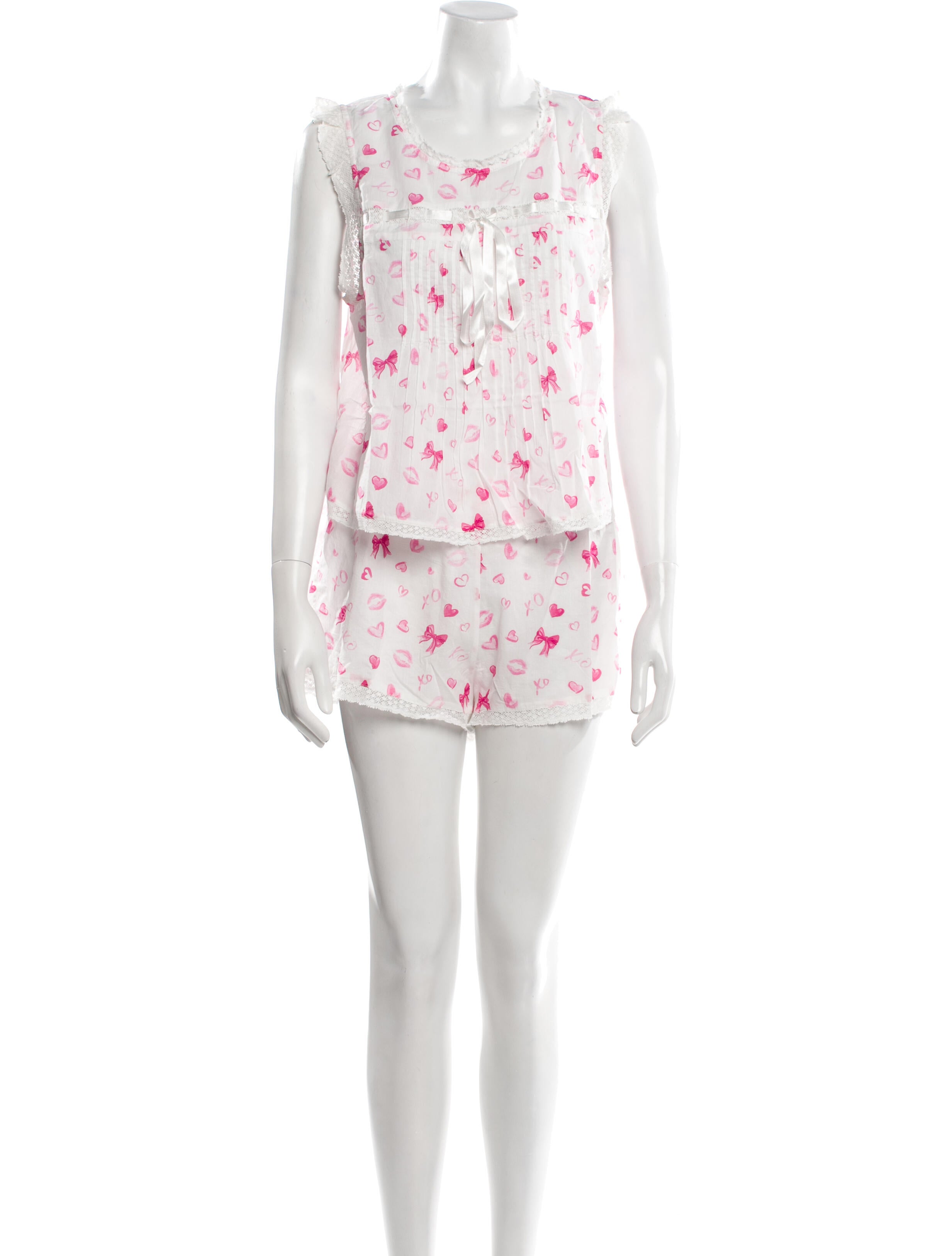 LoveShackFancy Printed Lasercut Accents Pajamas w/ Tags