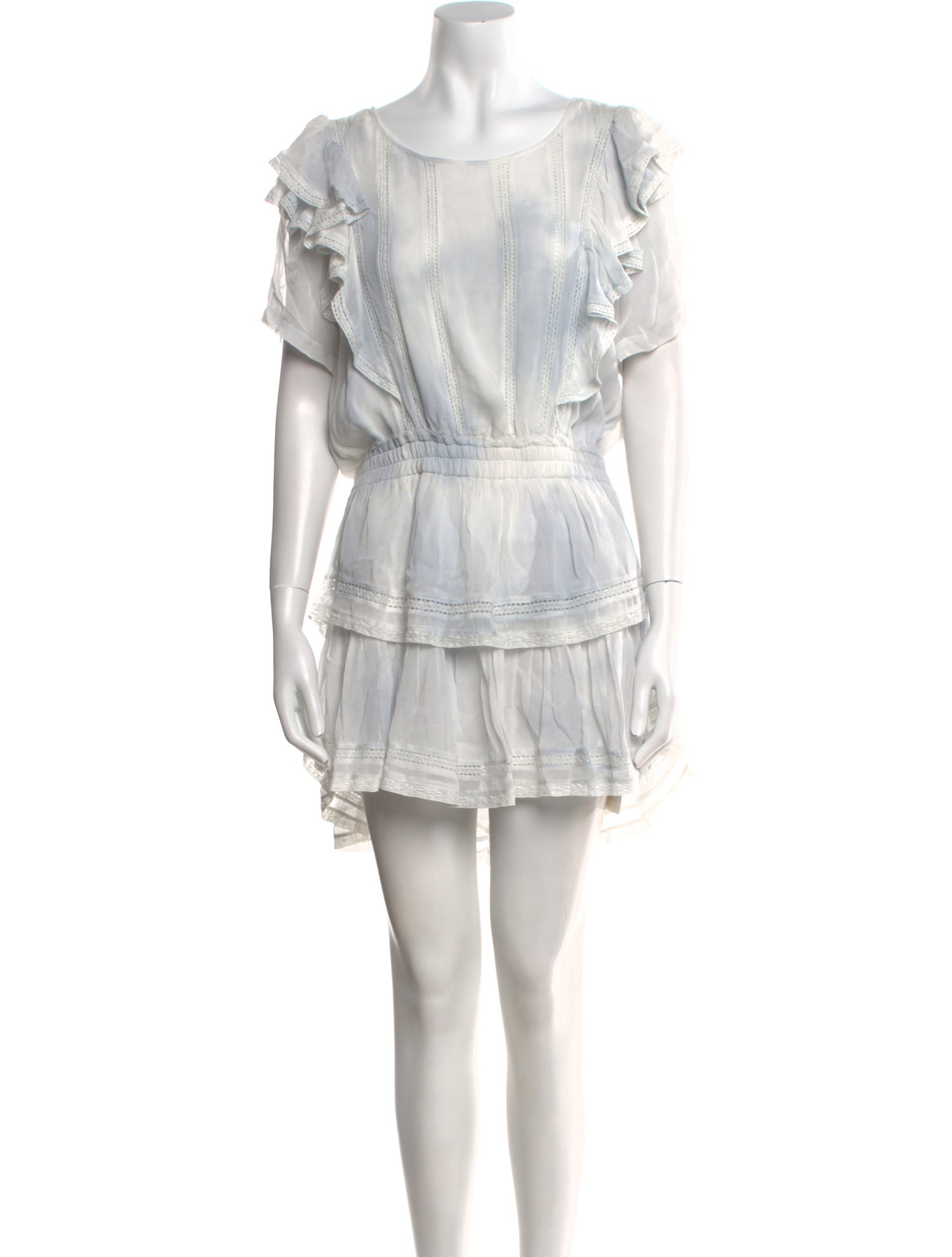 LoveShackFancy Scoop Neck Mini Dress